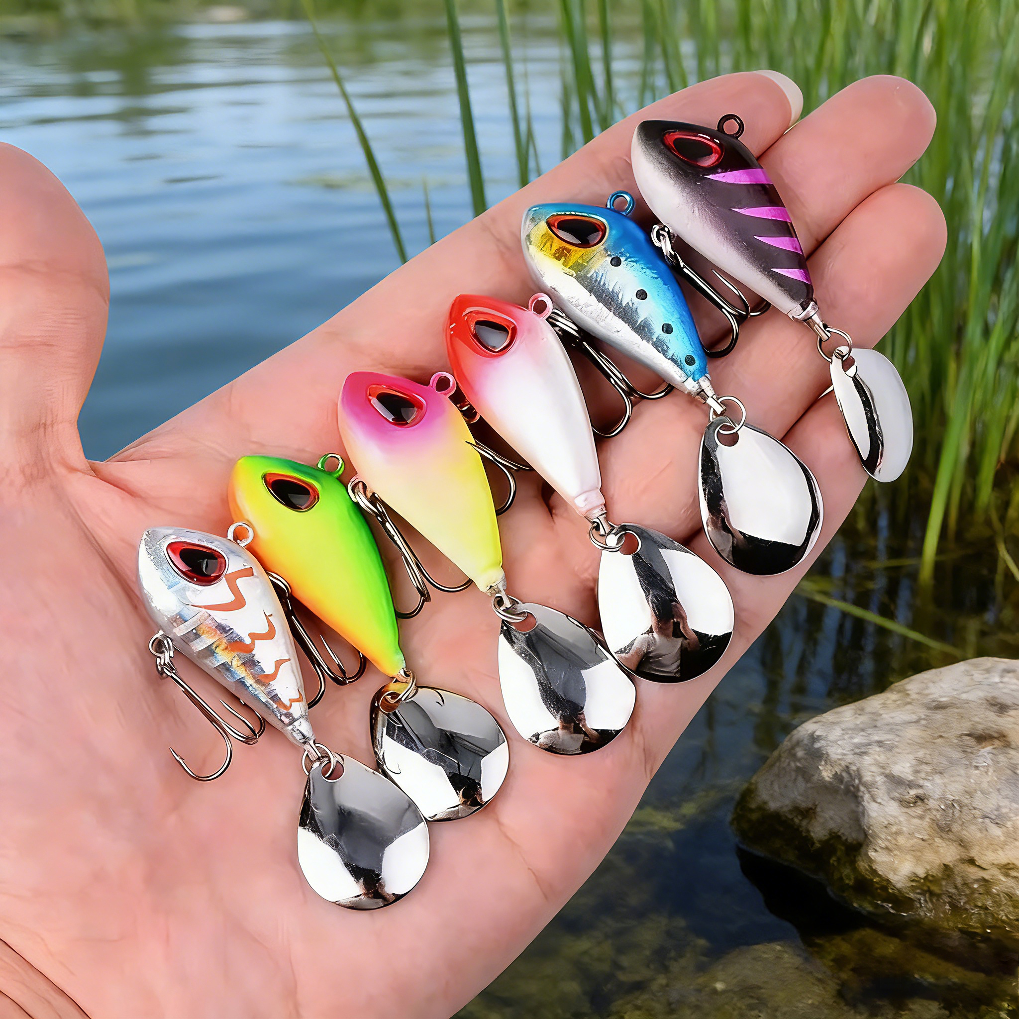 Fishing Lure Crankbait - 5/6pcs Mini VIB With Spoon Fishing