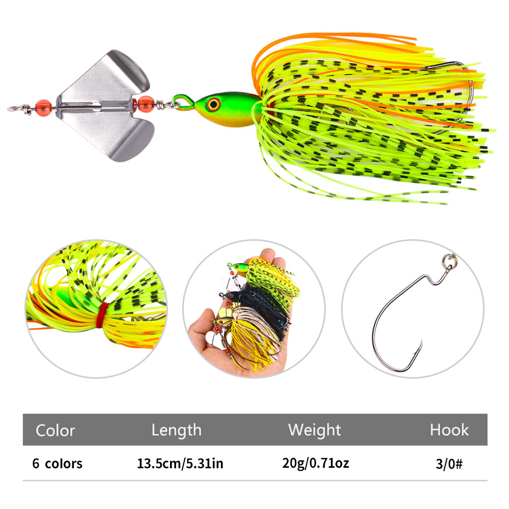 Buzzbait Fishing Lure with Rot - Fishing Lure Blade Bait avis et prix