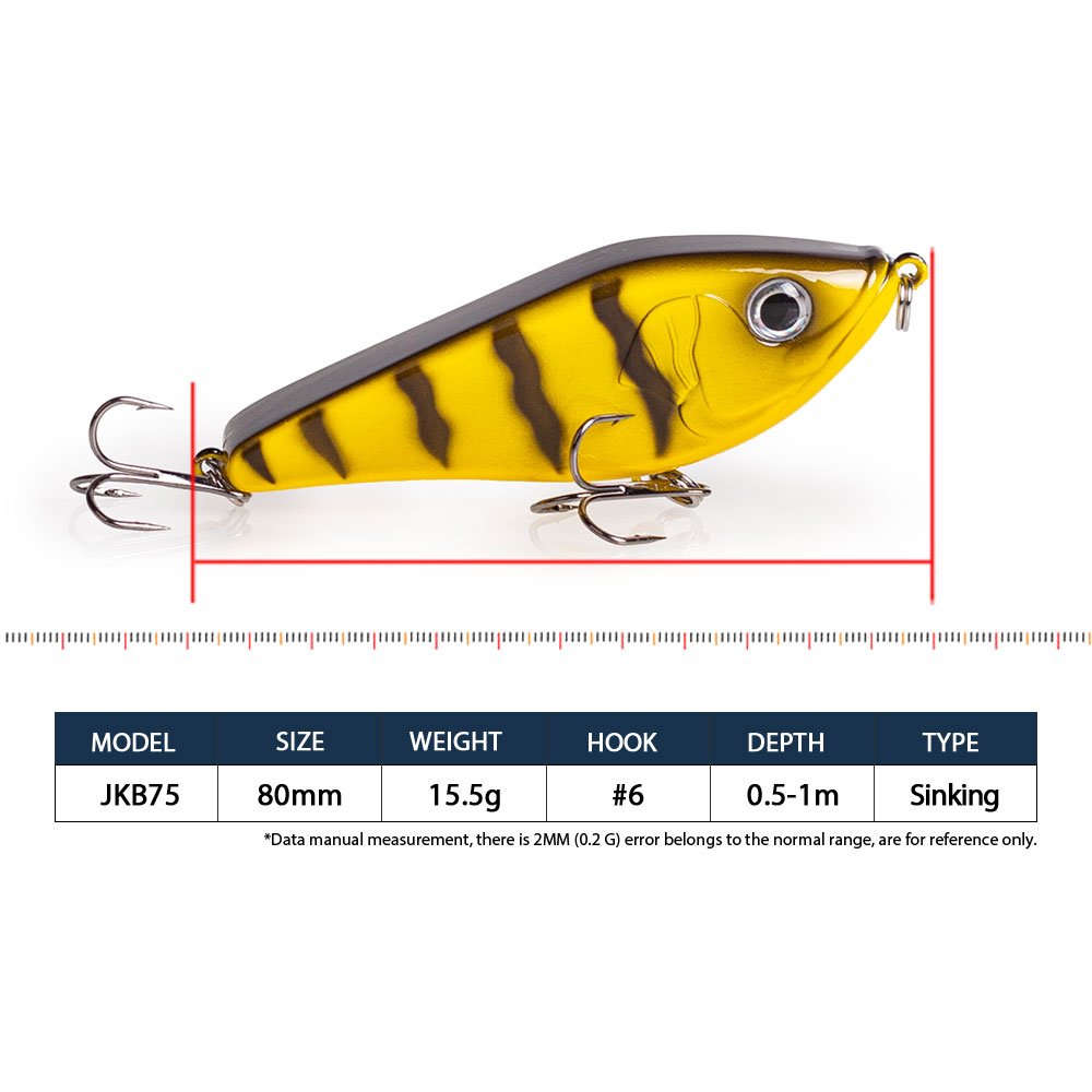 80mm/15.5g Muskies Jerkbait Pi - Fishing Lure Jerkbait avis et prix