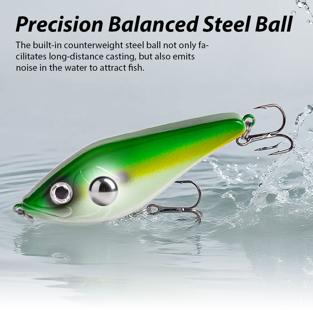 80mm/15.5g Muskies Jerkbait Pi - Fishing Lure Jerkbait avis et prix