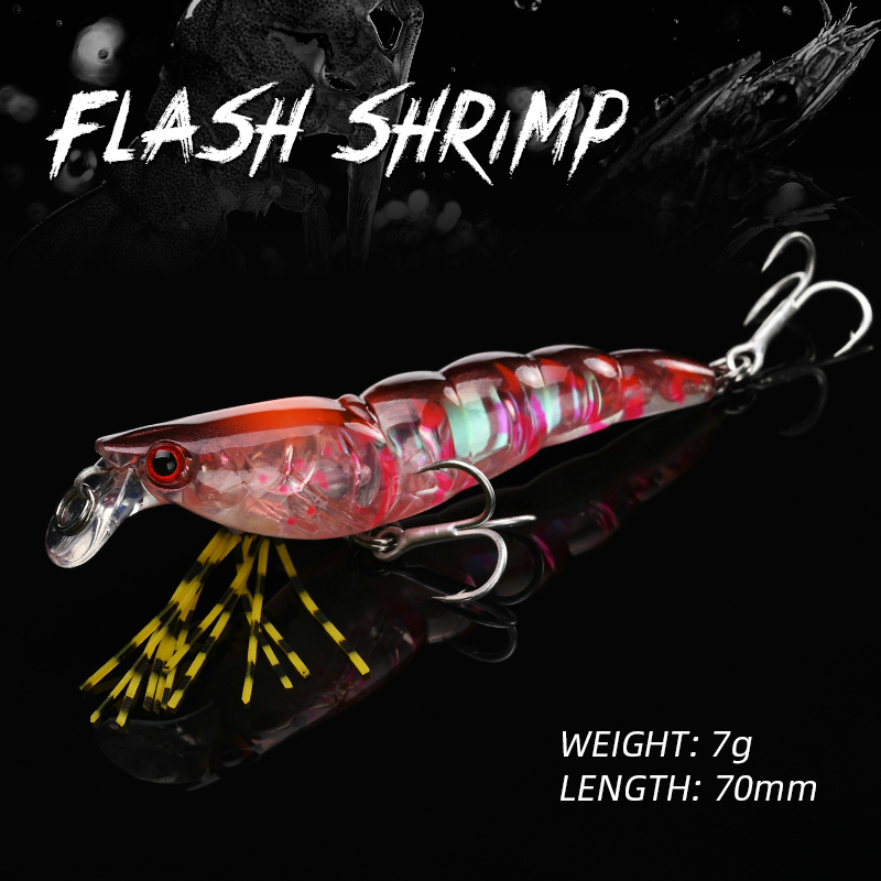 ALLBLUE 3D Flash Shrimp 70mm 7 - Fishing Lure Buzzbait avis et prix