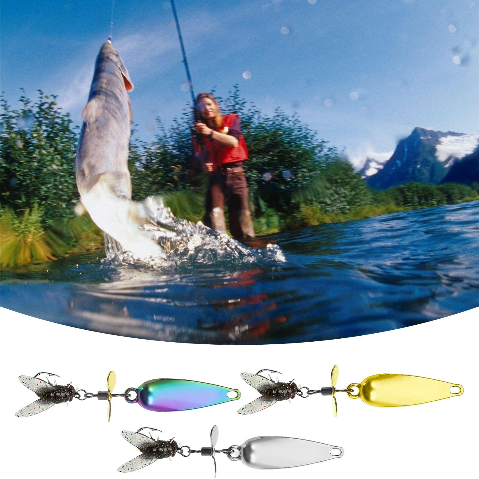 3 Pack Metal Spinner Baits 3D  - Fishing Lure Blade Bait avis et prix