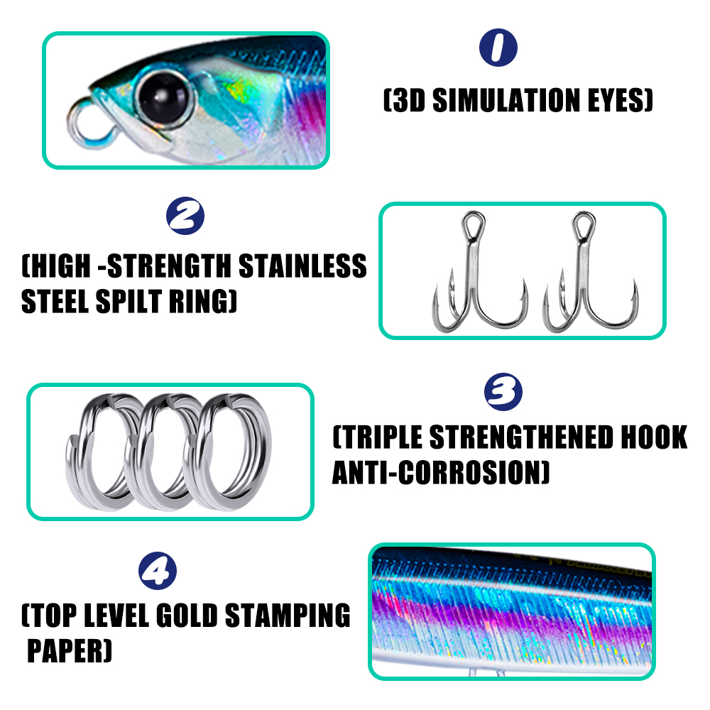 Fishing Lure 4pcs/set Pencil S - Fishing Lure Spoon avis et prix
