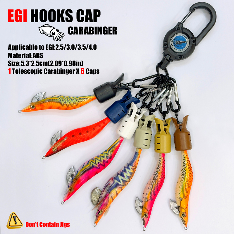 Squid Jig Hook Caps and Carabi - Fishing Lure Jig avis et prix