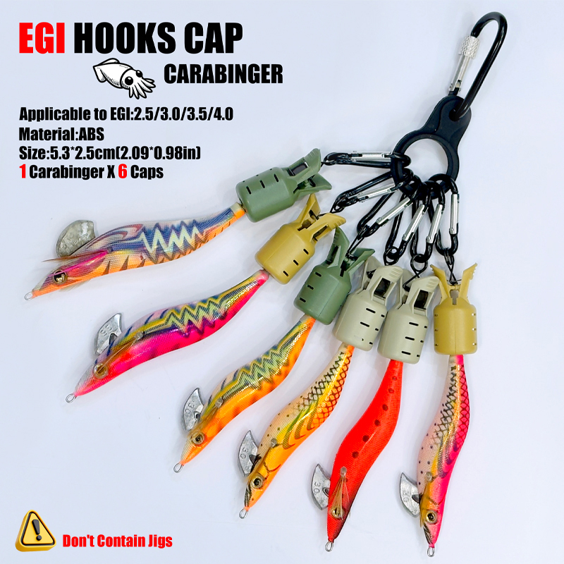 Squid Jig Hook Caps and Carabi - Fishing Lure Jig avis et prix