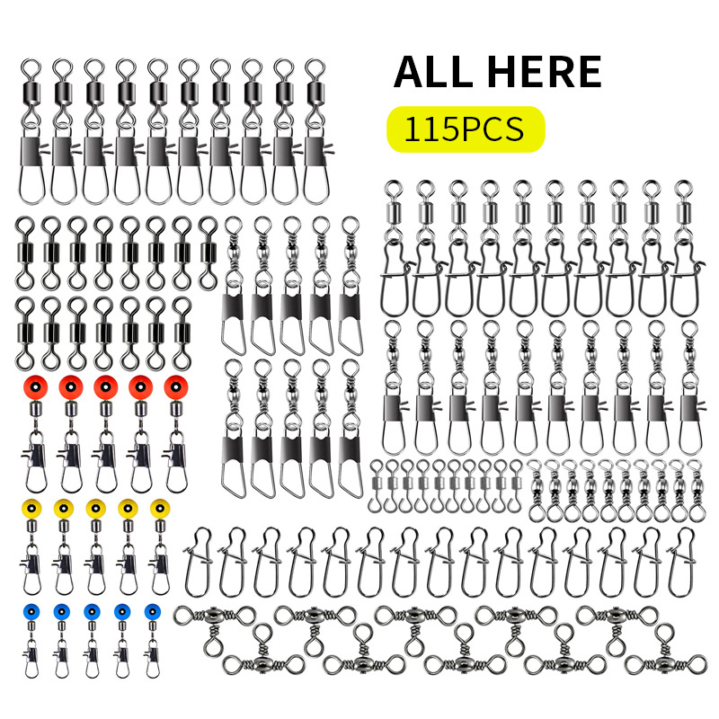 115pcs Fishing Swivel Connecto - Fishing Lure Making Kit avis et prix