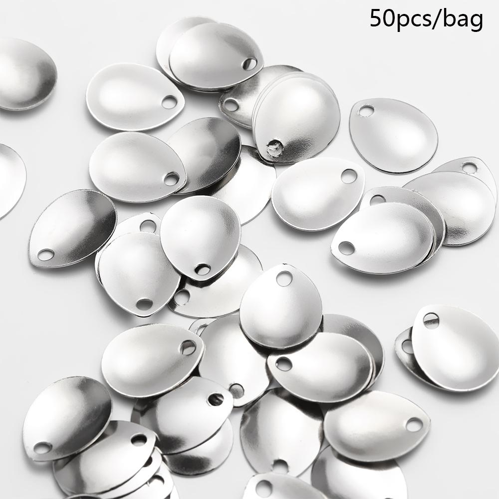 50PCS Silver Smooth Nickel Seq - Fishing Lure Spinner avis et prix