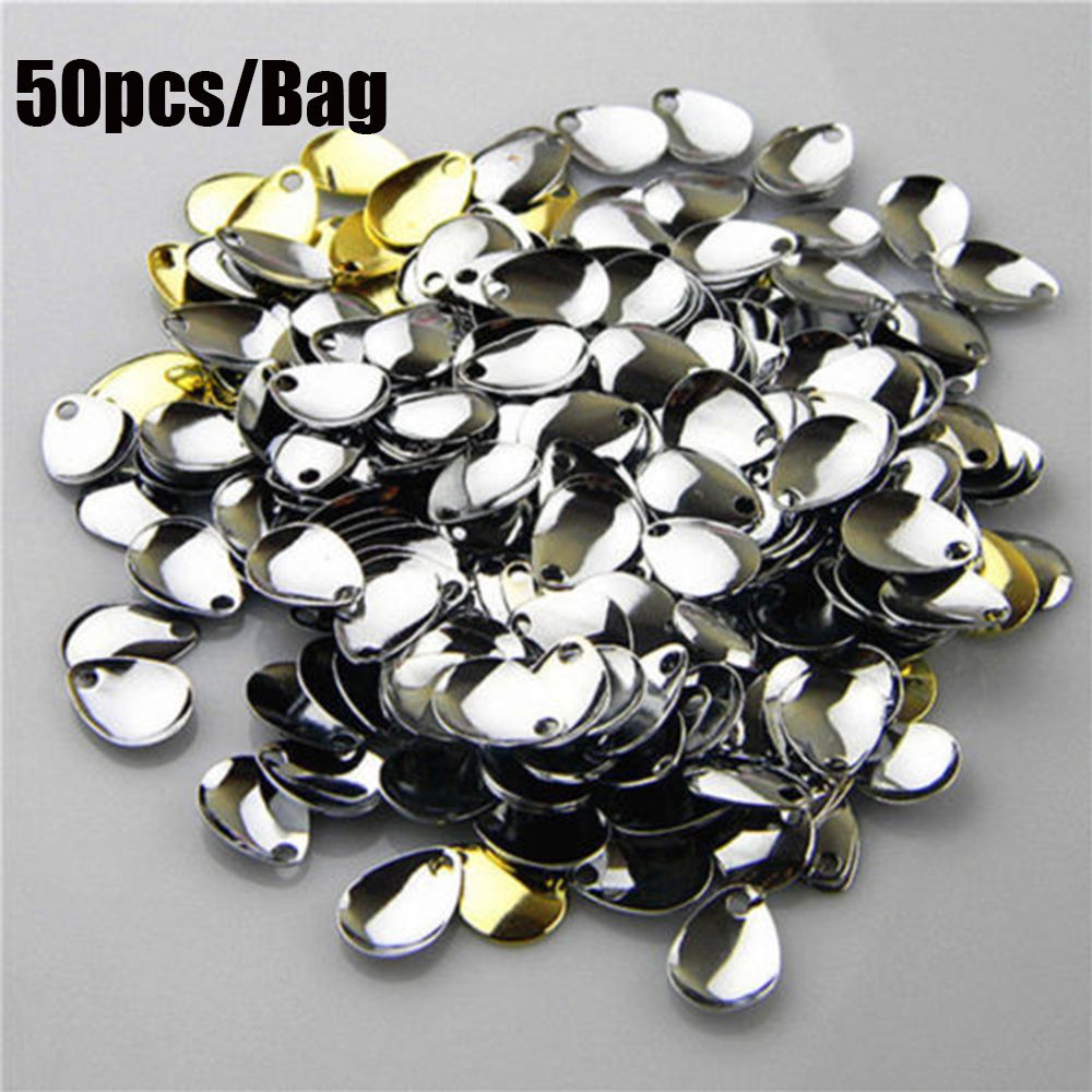 50PCS Silver Smooth Nickel Seq - Fishing Lure Spinner avis et prix