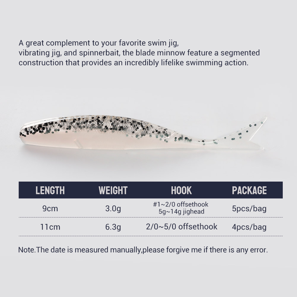 NOEBY Soft Lure Blade Minnow 9 - Fishing Lure Blade Bait avis et prix