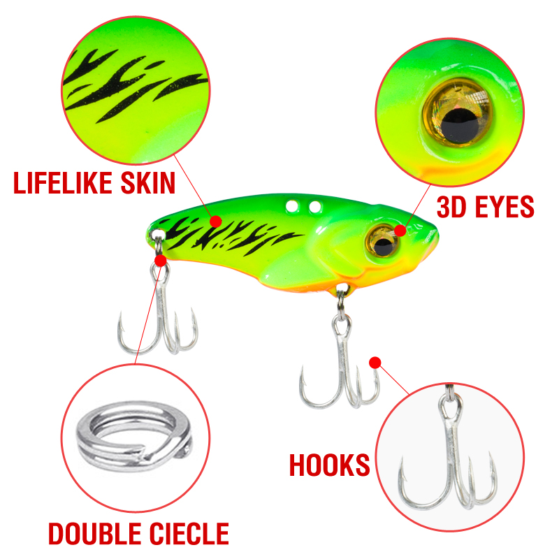 6PCS Metal VIB Lure 5g 7g 10g  - Fishing Lure Spinnerbait avis et prix