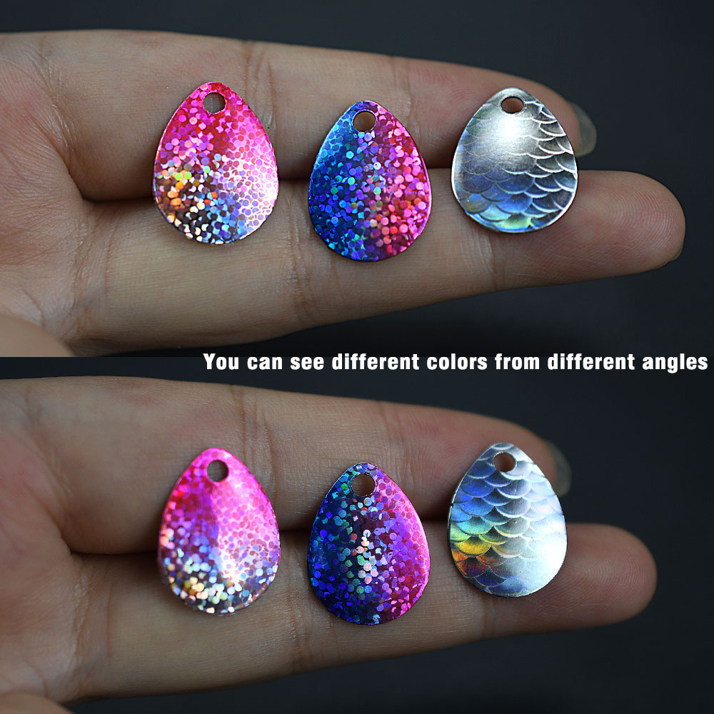 6Pcs Iridescent Fish Scale Spo - Fishing Lure Blade Bait avis et prix