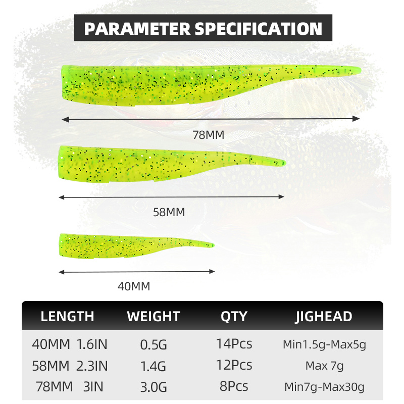 BLUX New Dart Worm Soft Bait 5 - Fishing Lure Spoon avis et prix