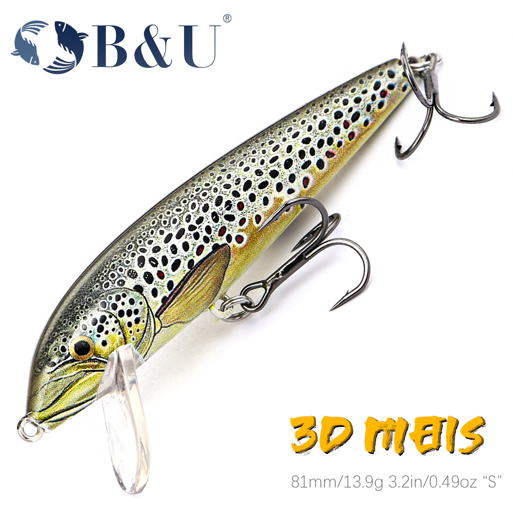 B&U 80mm Sinking Minnow Wobbli - Fishing Lure Jerkbait avis et prix