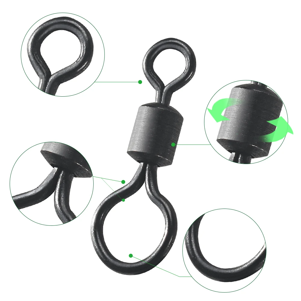 100pcs Carp Fishing Swivel Big - Fishing Lure Accessories avis et prix