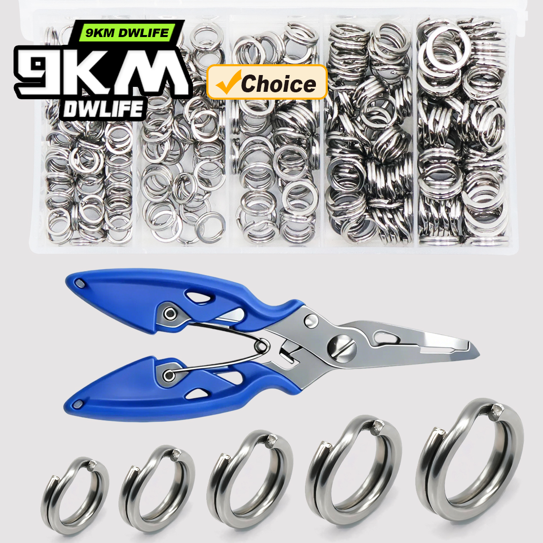 9KM Fishing Split Rings with P - Fishing Lure Making Kit avis et prix