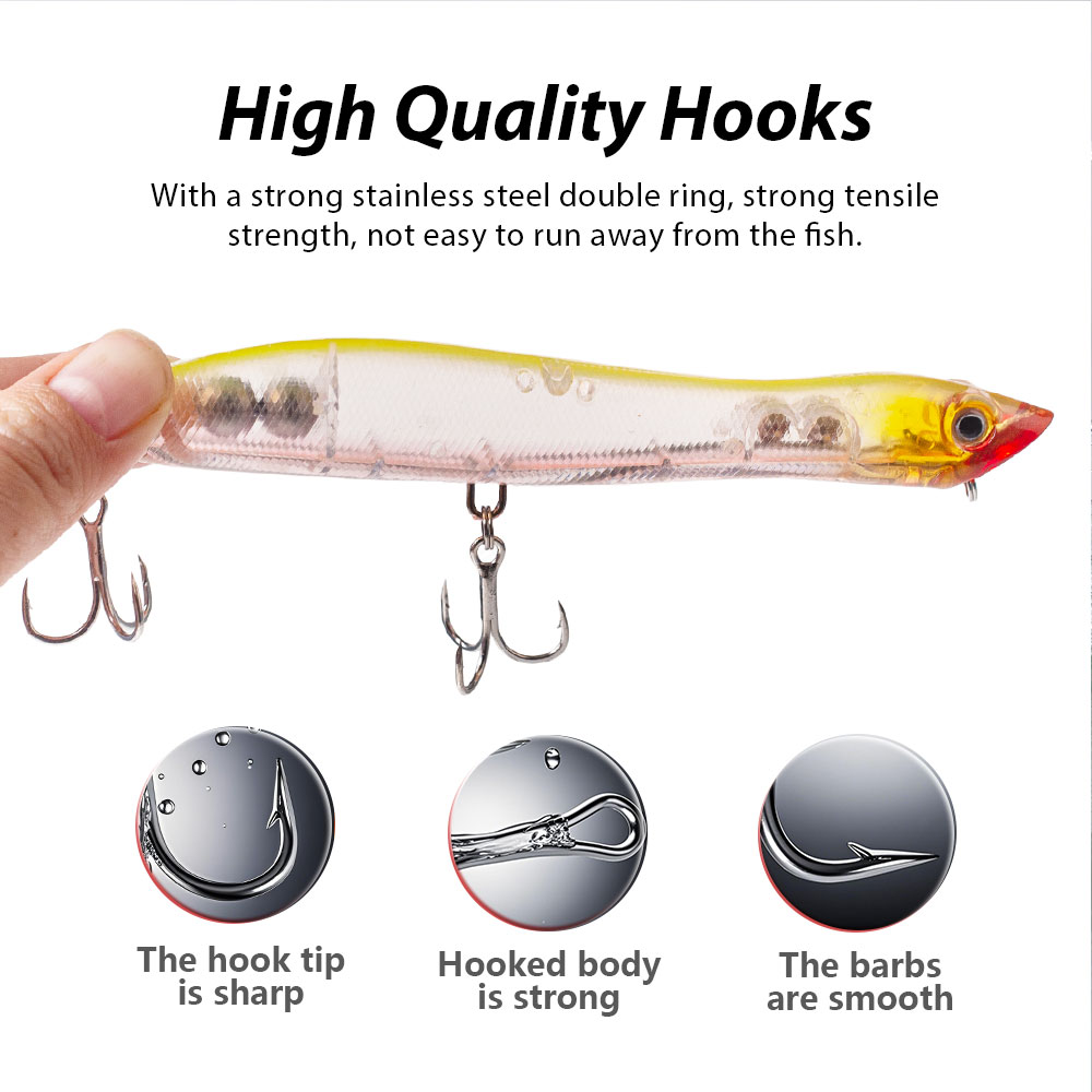 120mm/18g Topwater Pencil Popp - Fishing Lure Popper avis et prix