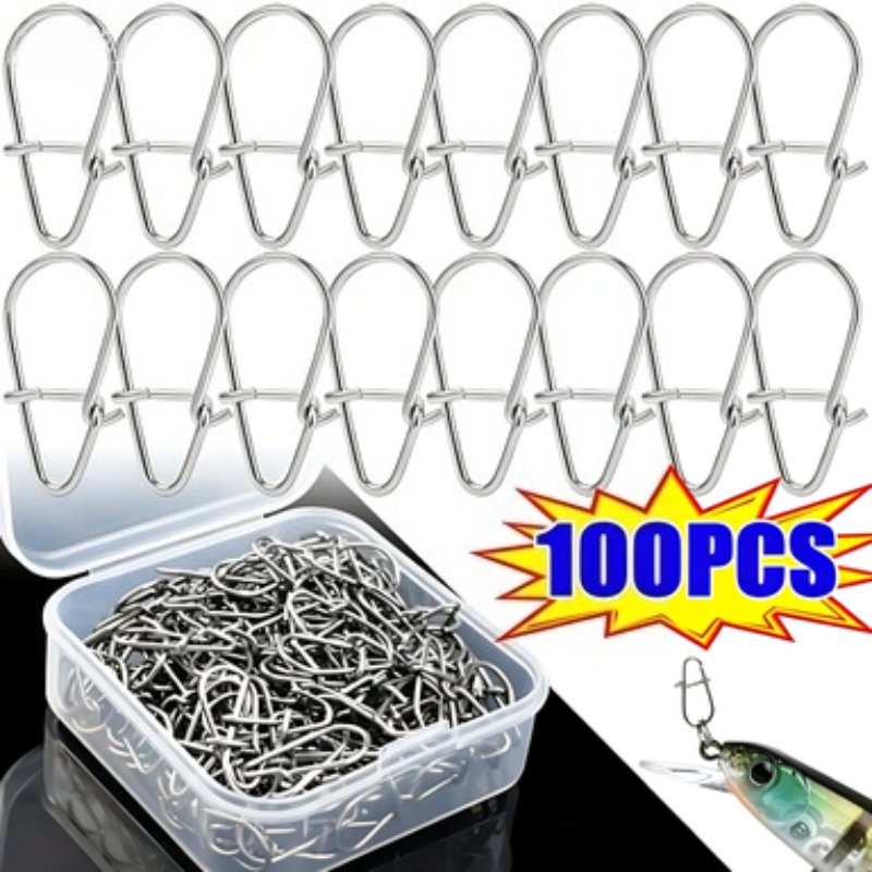 100PCS Stainless Steel Fishing - Fishing Lure Accessories avis et prix