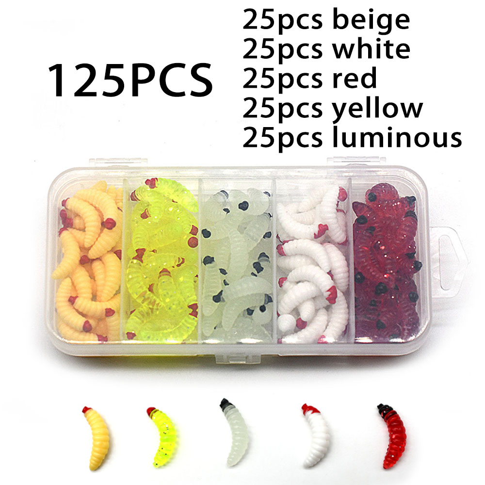 125Pcs Earthworm Fishing Bait  - Fishing Lure Soft Plastic avis et prix